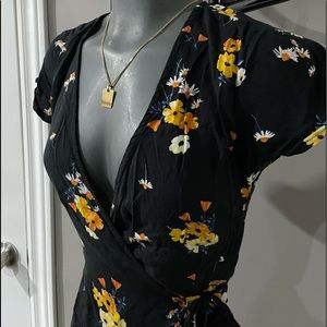 Floral black dress